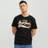 T-shirt nera con logo sul petto da uomo Jack & Jones, Abbigliamento Uomo, SKU c822000205, Immagine 0